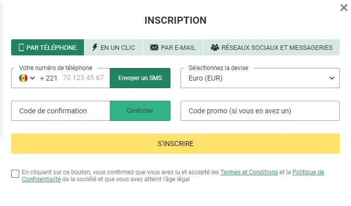 Comment Appliquer un Code Promo Lors de I'inscription sur Betwinner